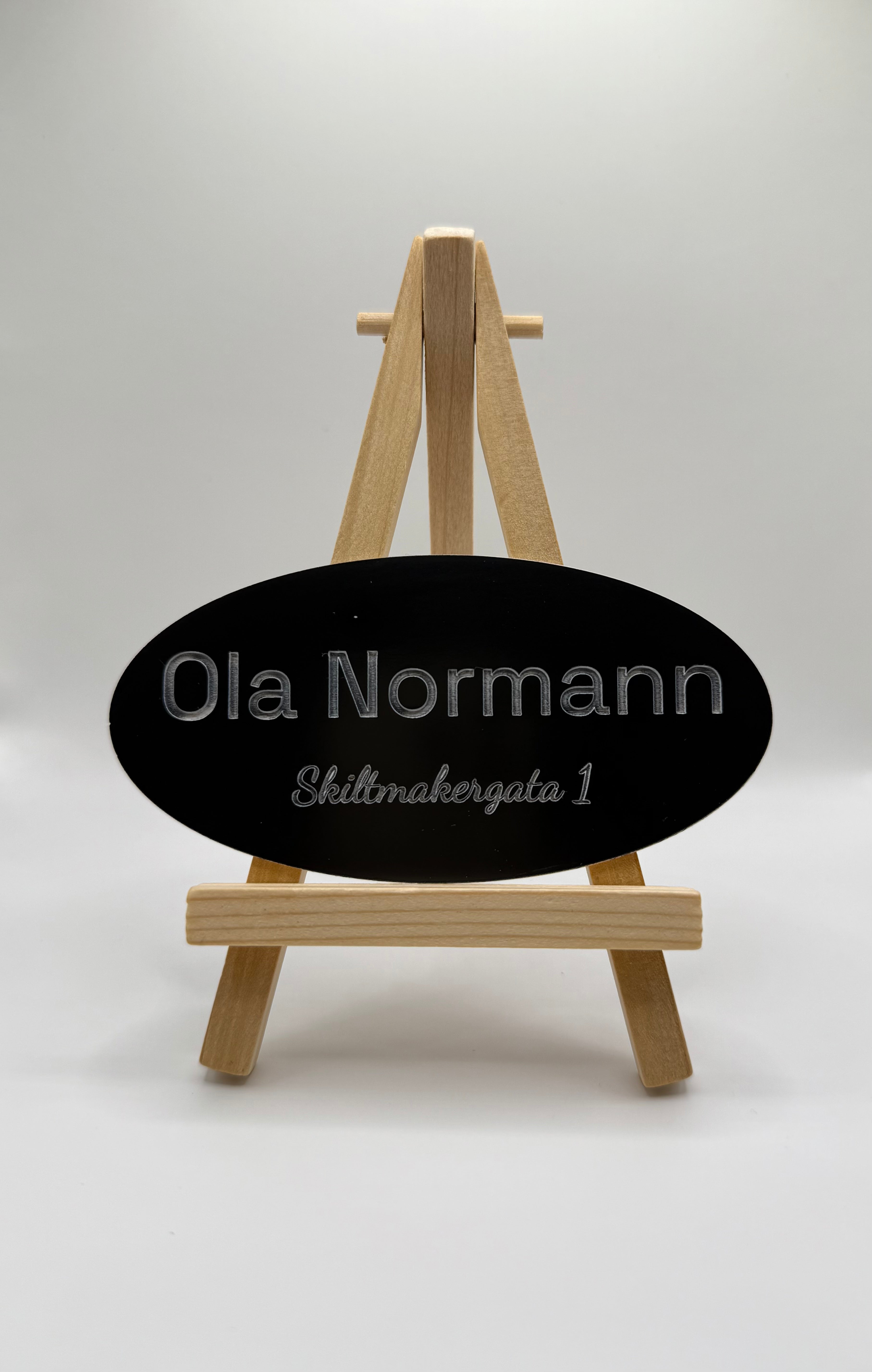 Postkasseskilt i plastlaminat - 110x55 mm