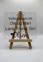 Dørskilt i akryl – 120×100 mm