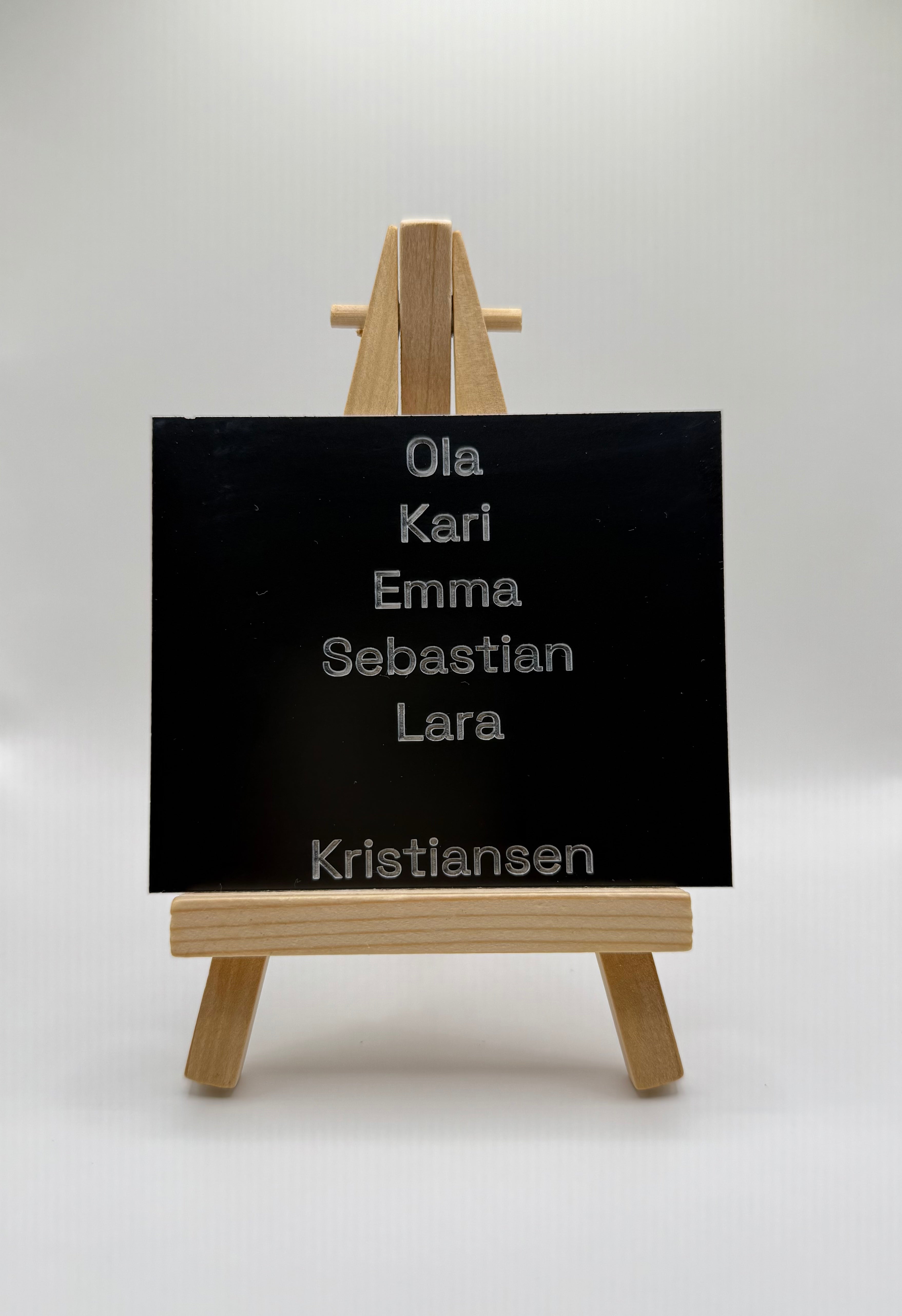 Postkasseskilt i plastlaminat - 94x78 mm