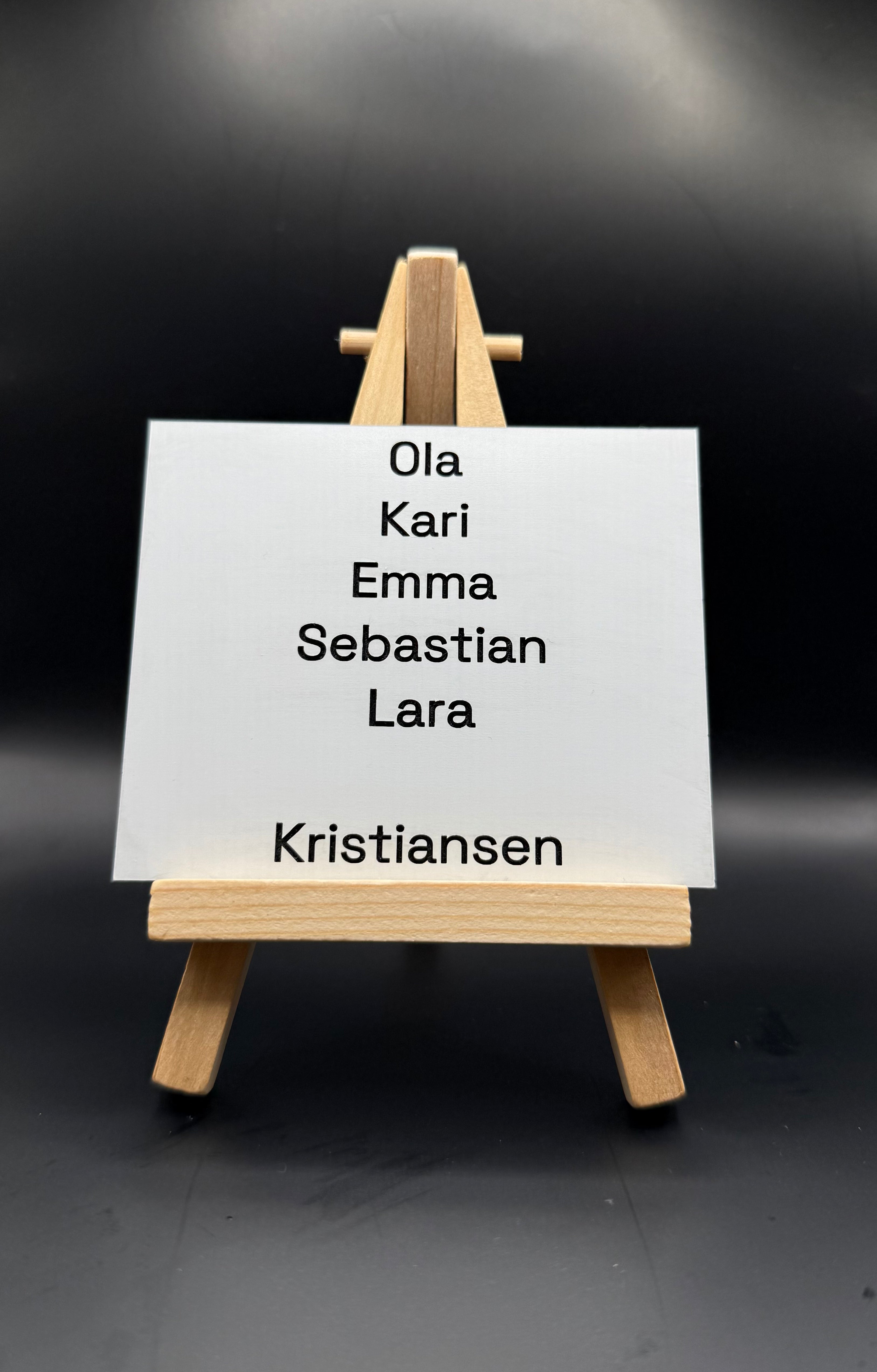 Postkasseskilt i plastlaminat - 94x78 mm