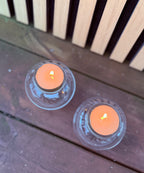 Telysholder i glass 2PK