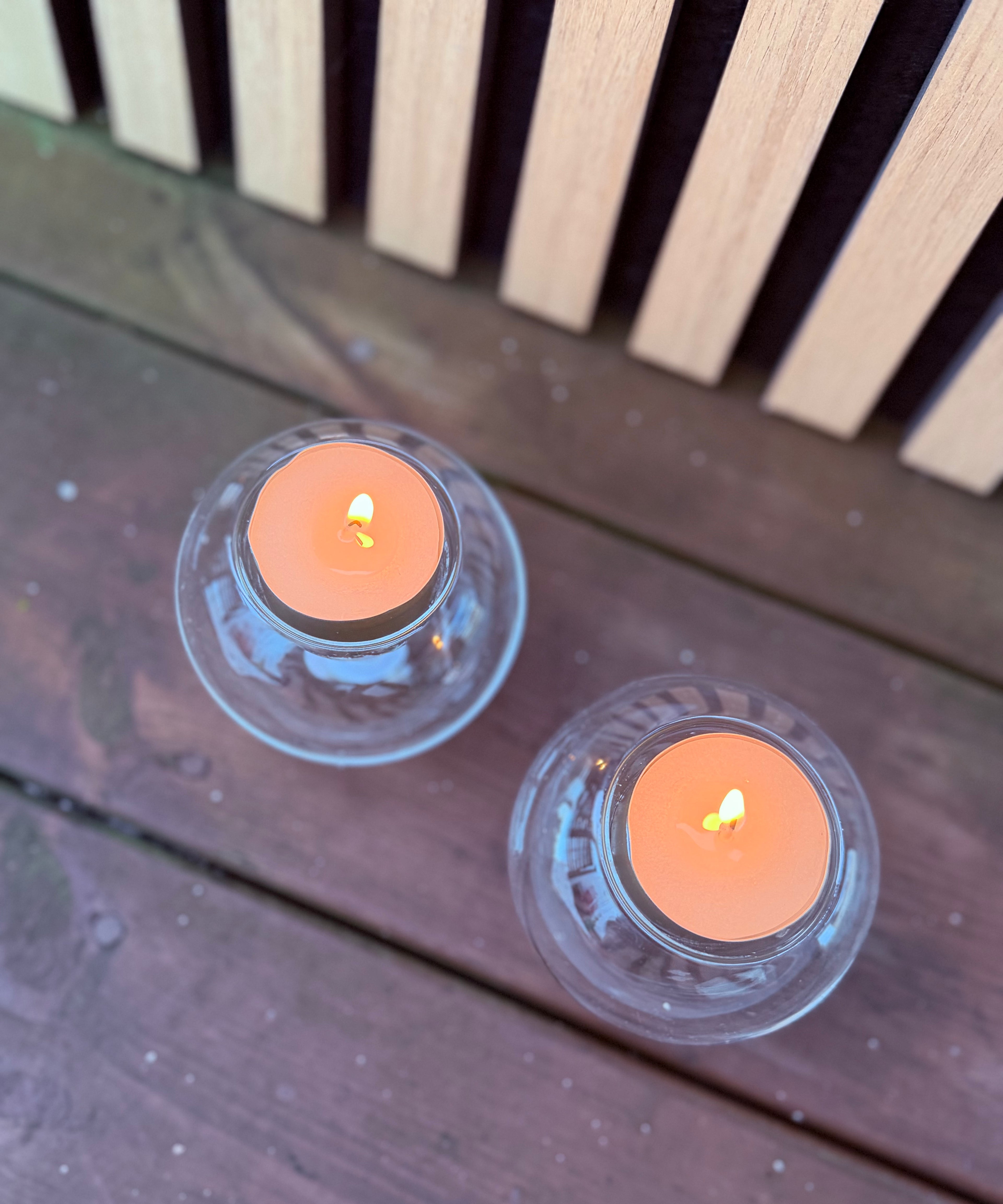 Telysholder i glass 2PK