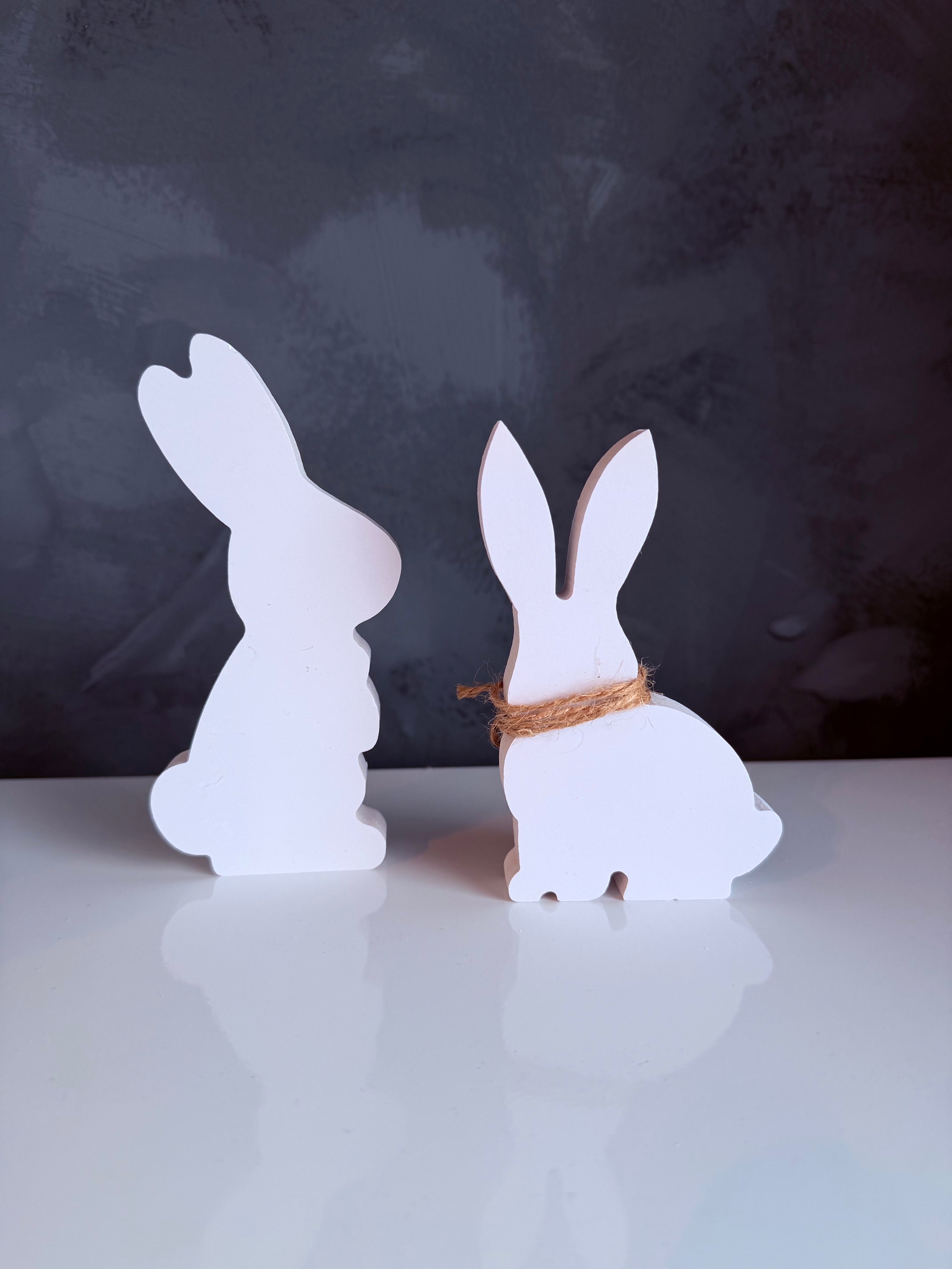Påskehare 2-pk hvit