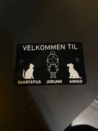 Dørskilt - design selv Inngravert.no