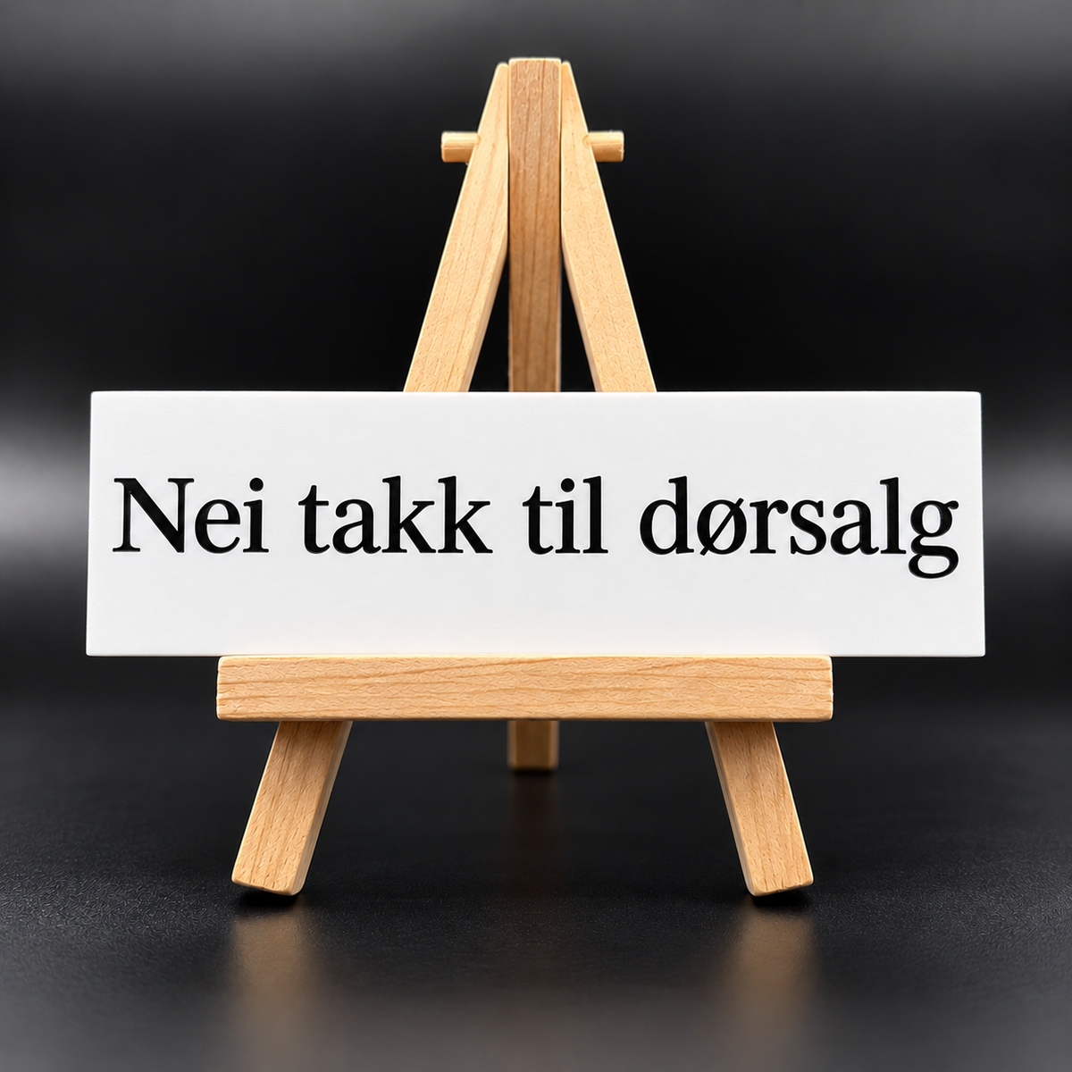 Neitakk til dørsalg - laget i plastlaminat Inngravert.no