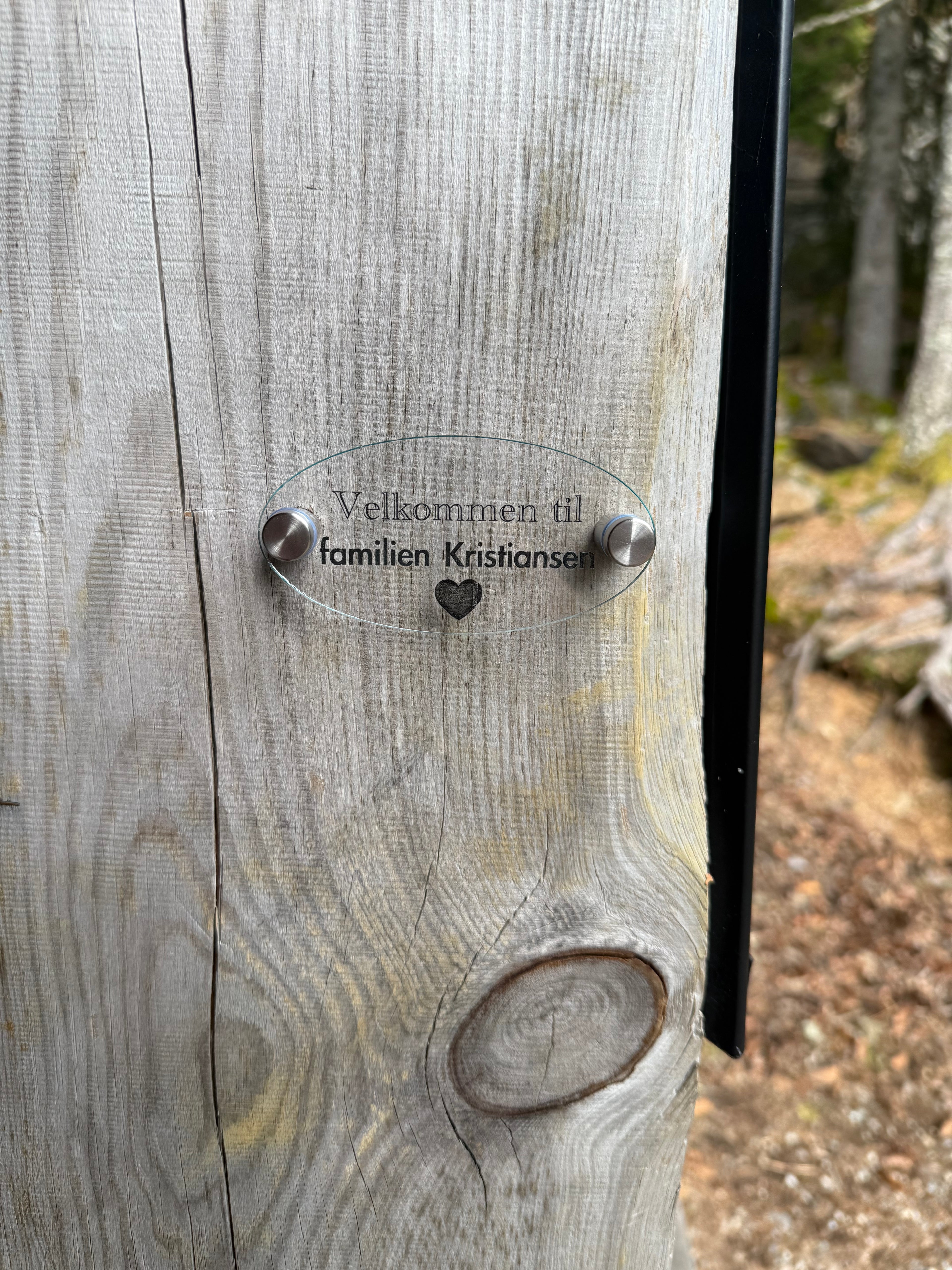 Dørskilt i akryl – 100×50 mm