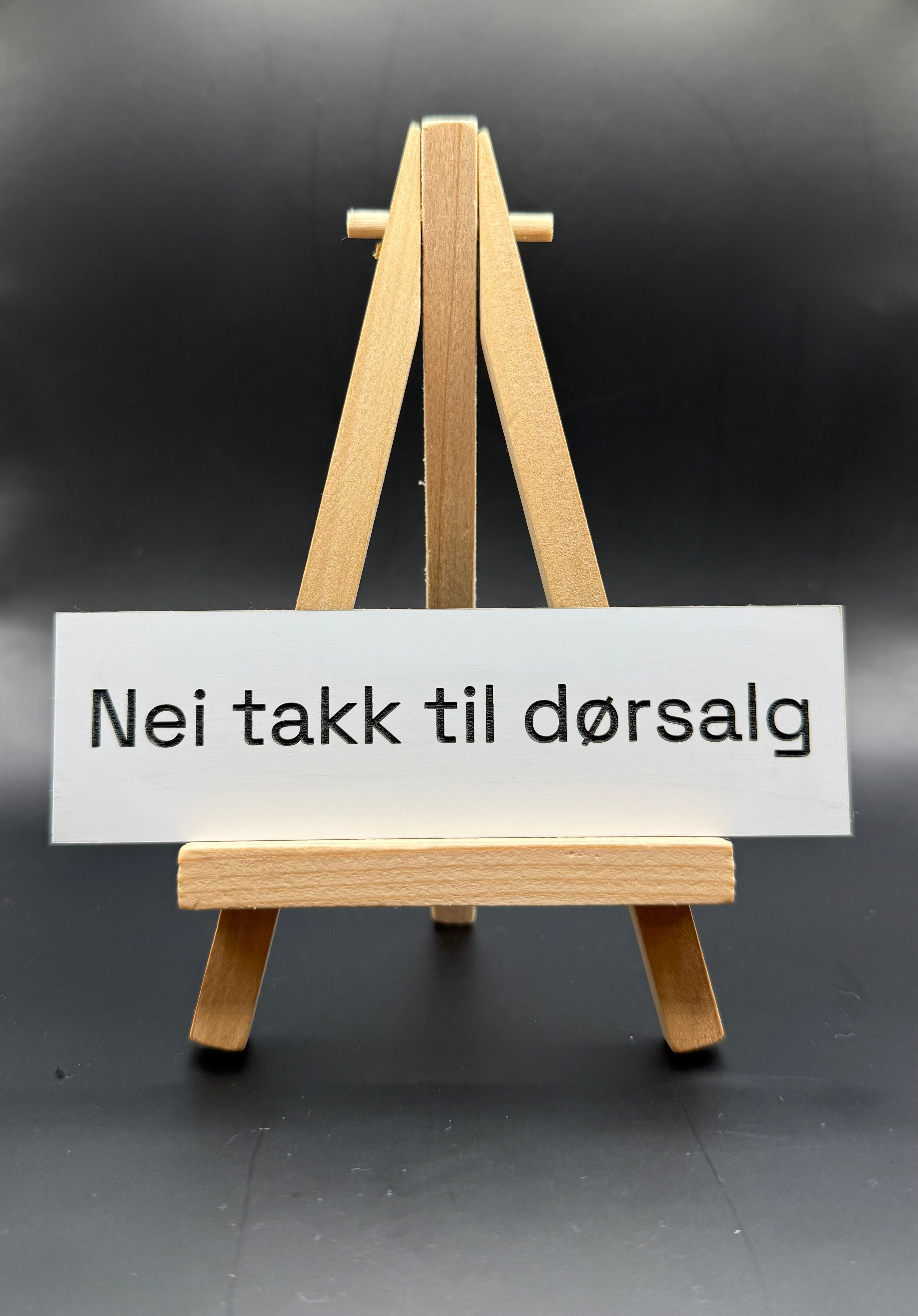 Neitakk til dørsalg - laget i plastlaminat
