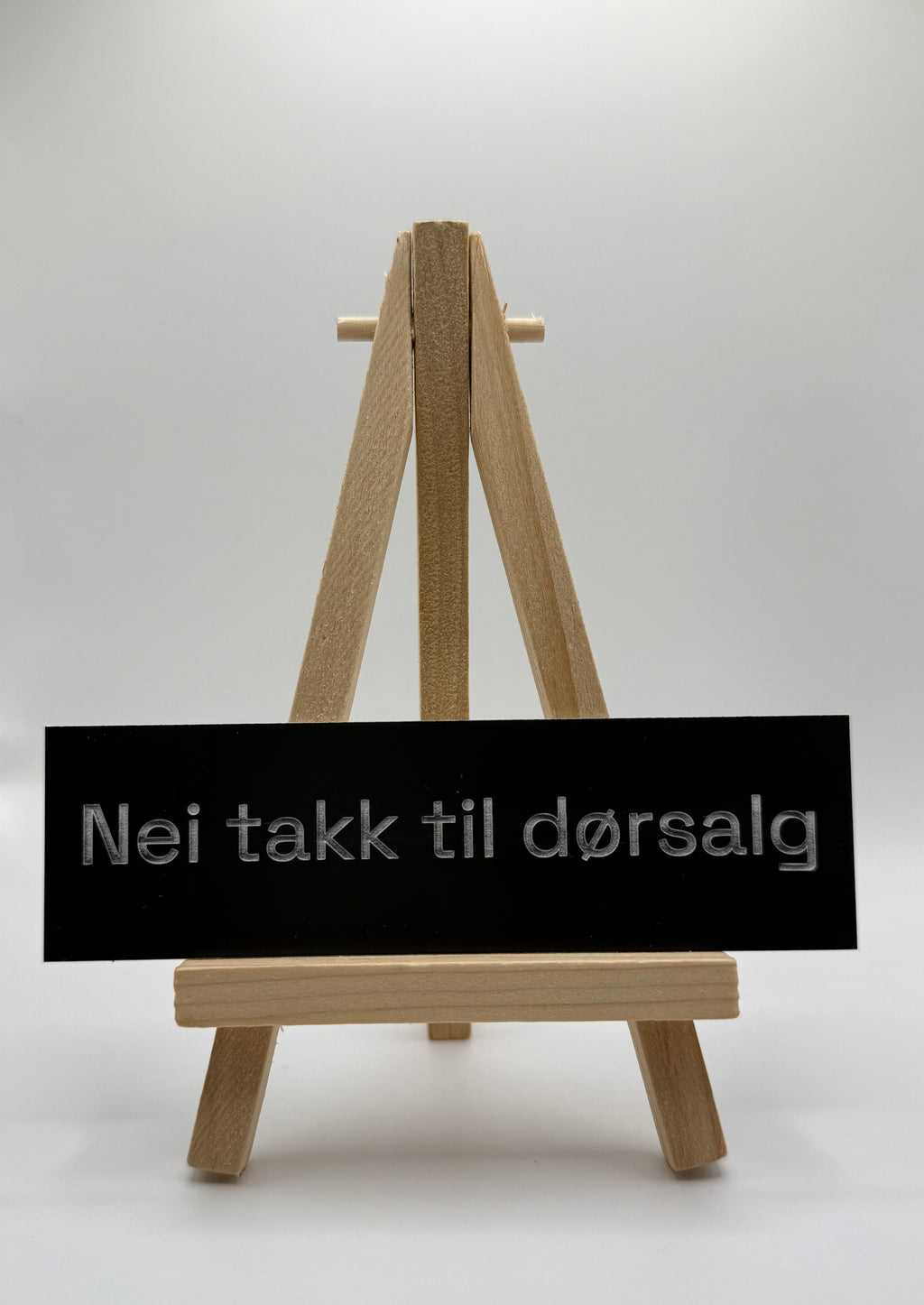 Neitakk til dørsalg - laget i plastlaminat