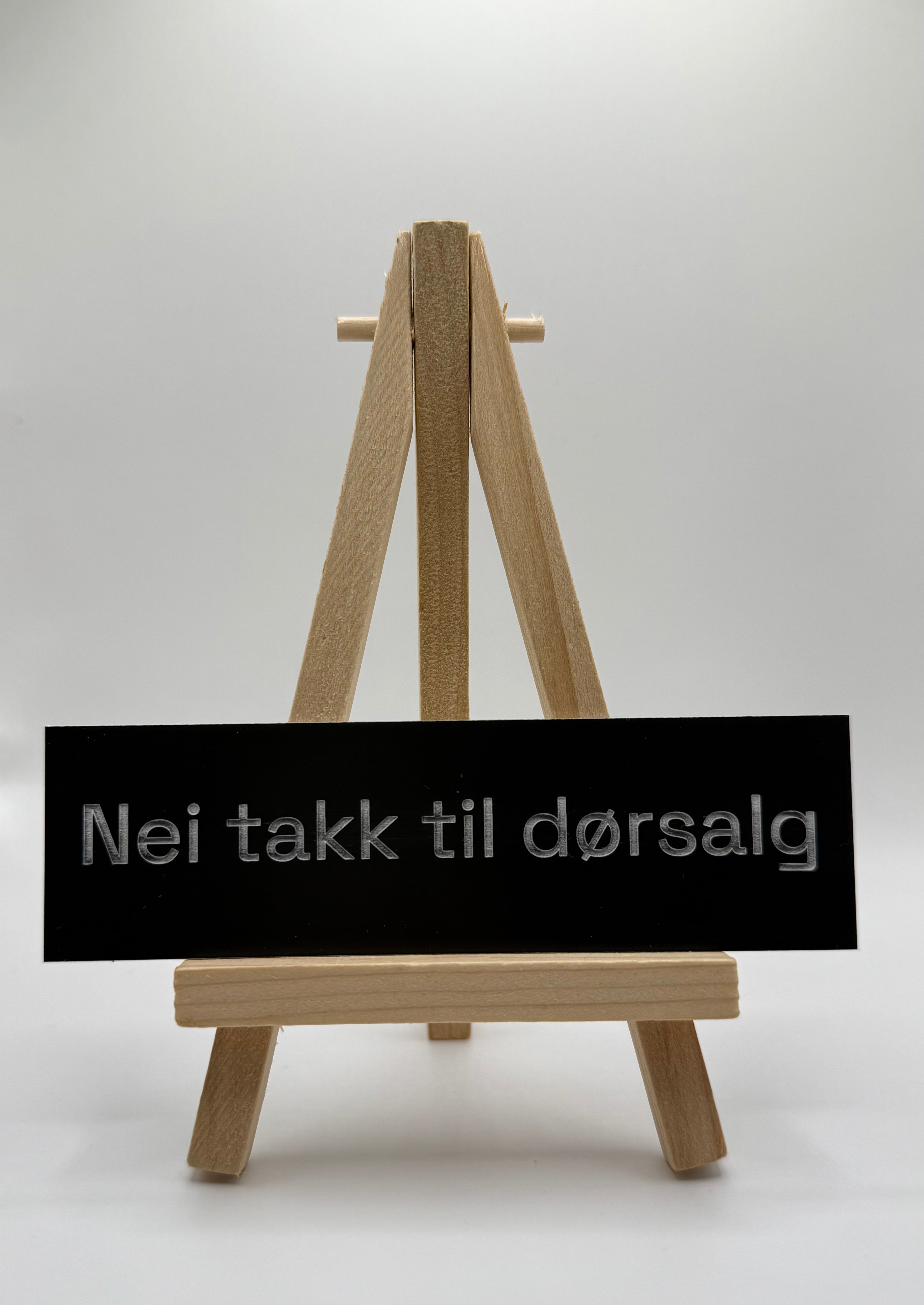Neitakk til dørsalg - laget i plastlaminat
