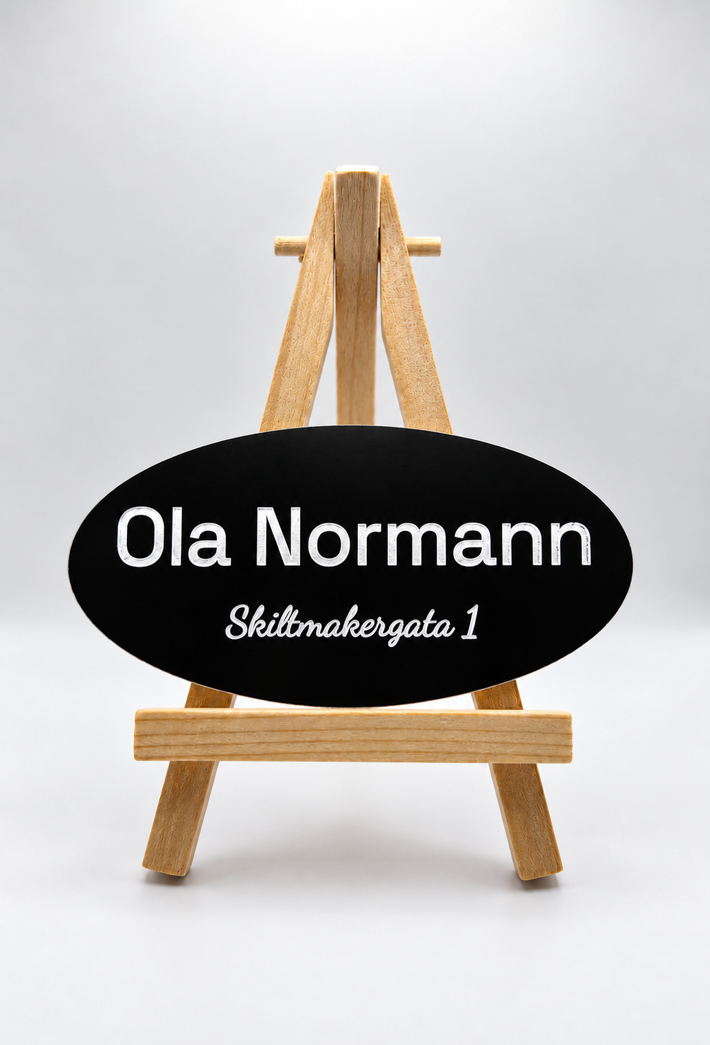 Postkasseskilt i plastlaminat - 110x55 mm Inngravert.no