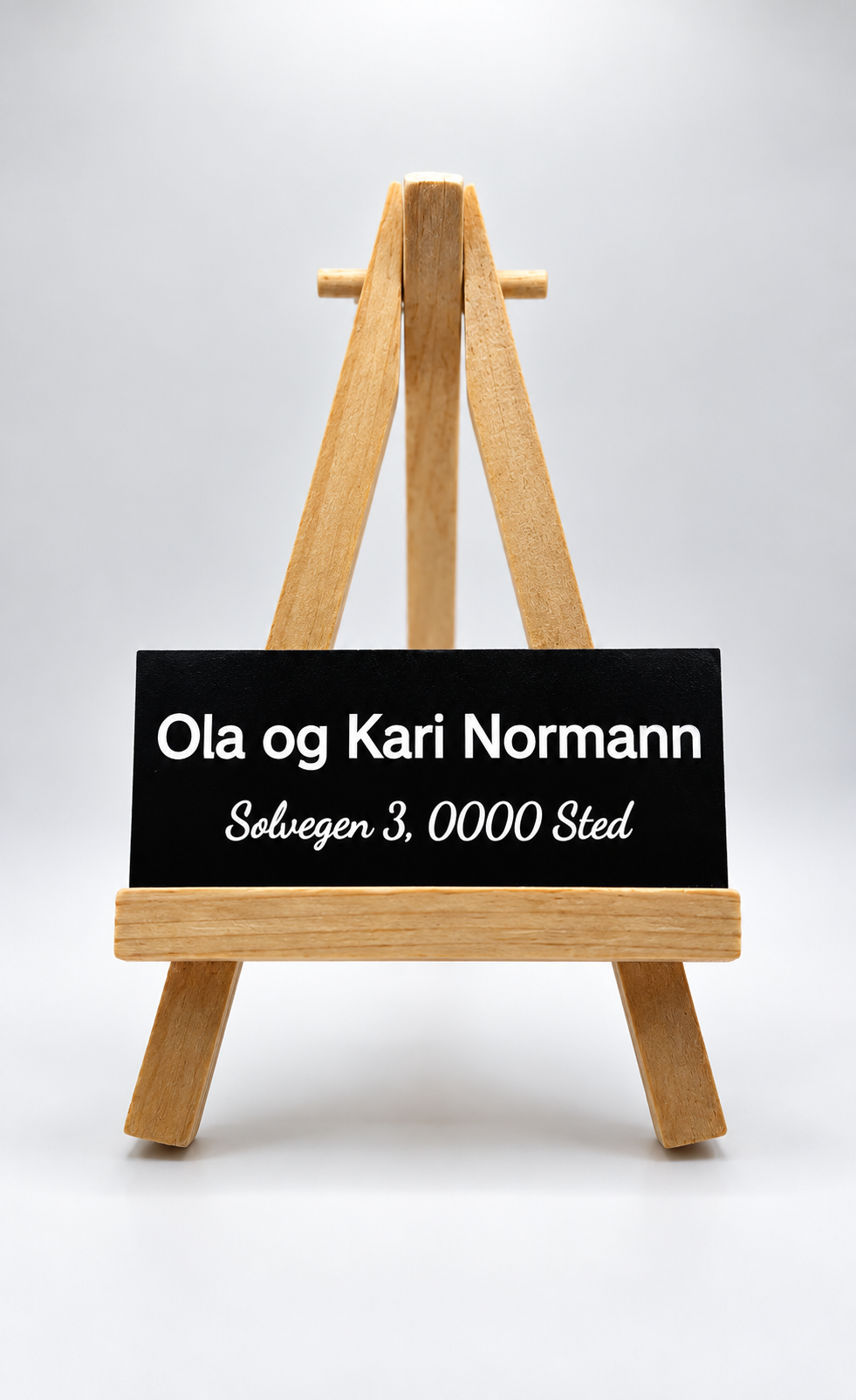 Postkasseskilt i plastlaminat - 78x32 mm Inngravert.no
