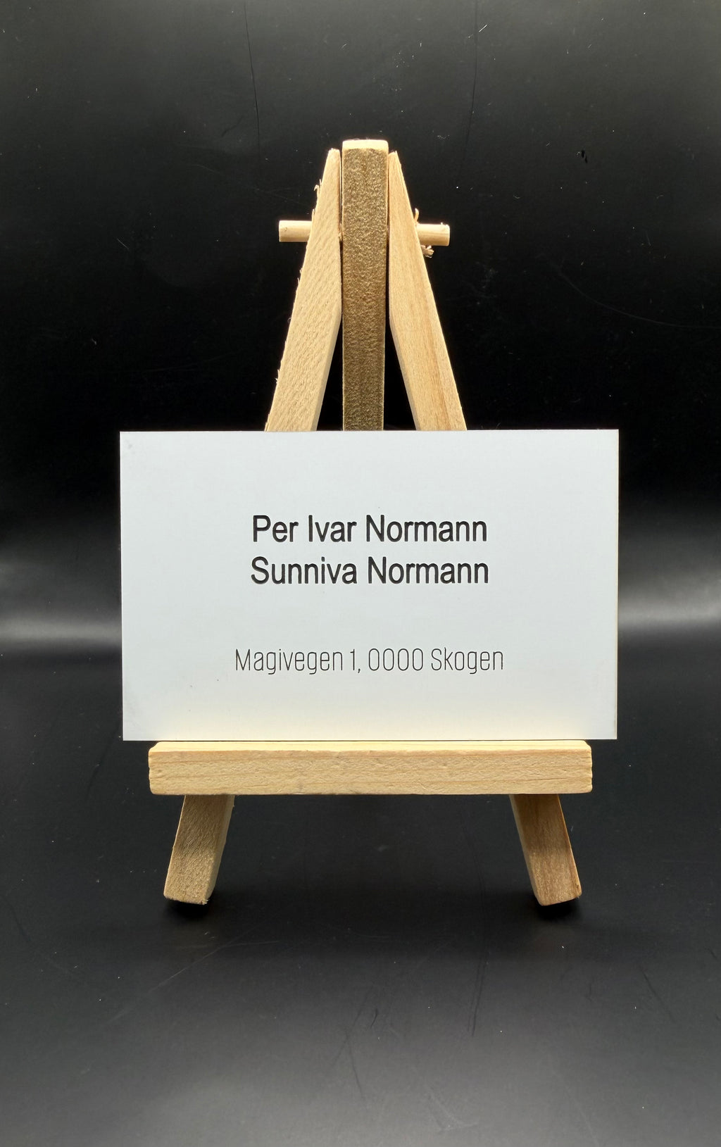 Postkasseskilt i plastlaminat - 93x58 mm Inngravert.no