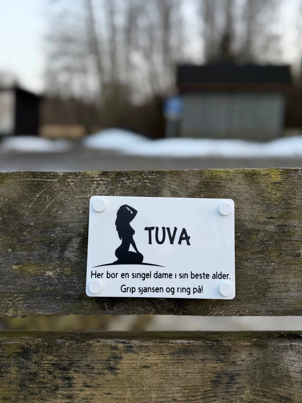 Dørskilt - for den single dame Inngravert.no