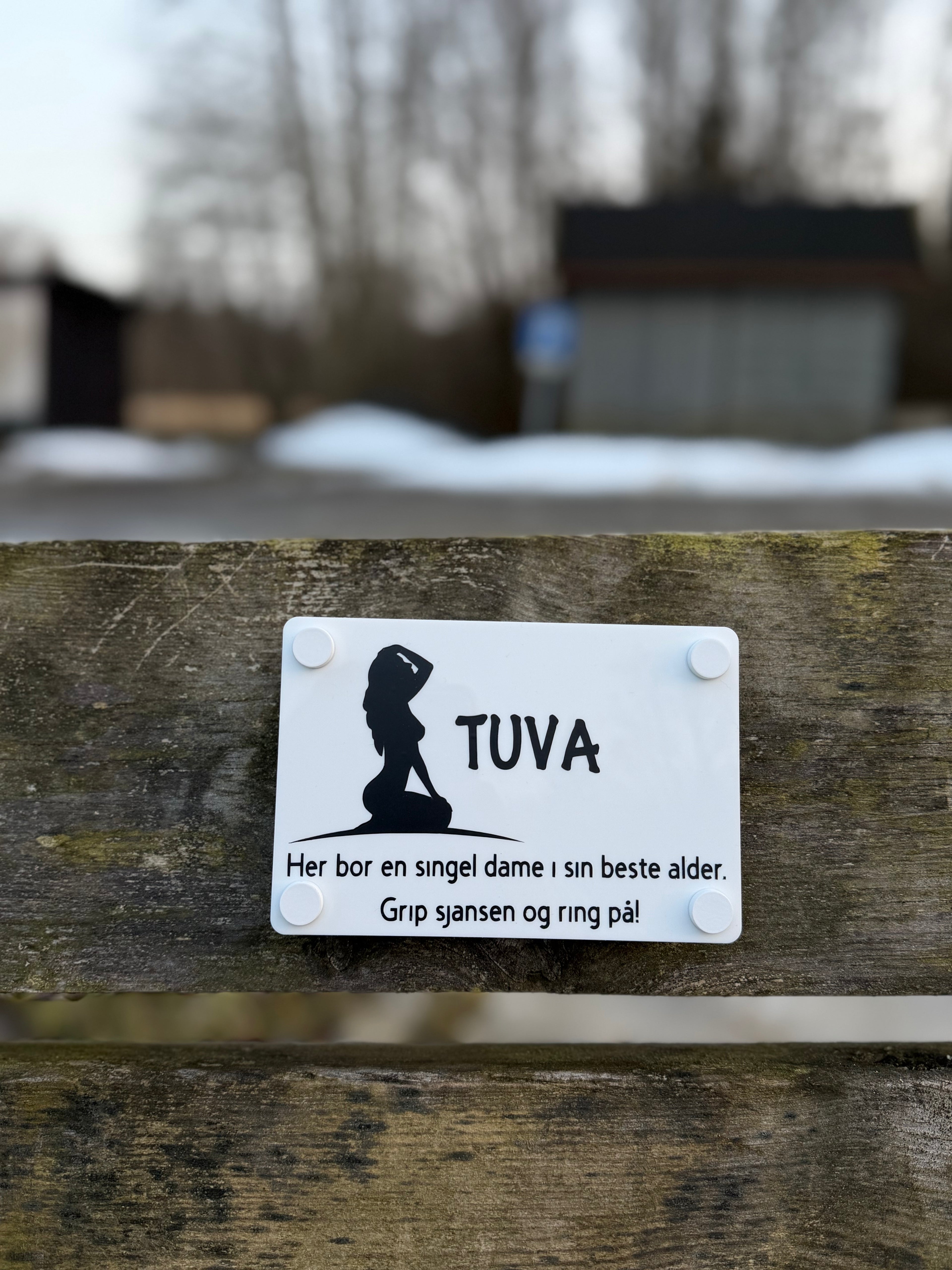 Dørskilt - for den single dame