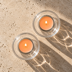 Telysholder i glass 2PK Inngravert.no