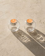 Telysholder i glass 2PK Inngravert.no